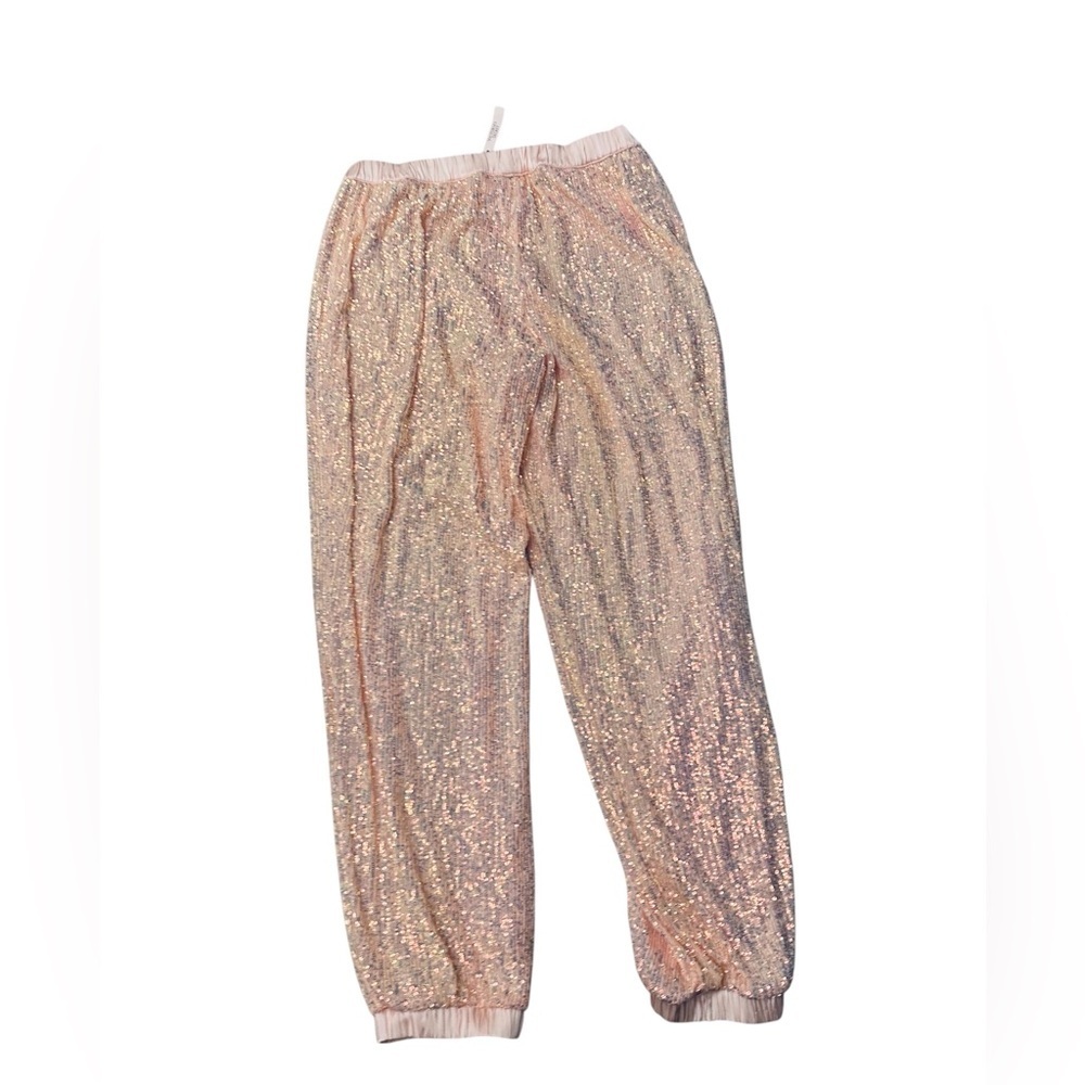 Victoria’s Secret Pink Sequin Lounge Jogger Pants NWT Womens Medium - Picture 7 of 8